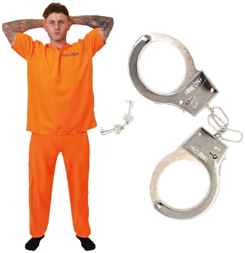 I LOVE FANCY DRESS DÉGUISEMENT DE Prisonnier Criminel Unisex