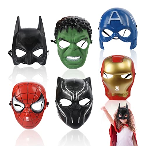 Clvsyh 6 PièCes Masques De Fête, Masques De Super-Héros, Hal