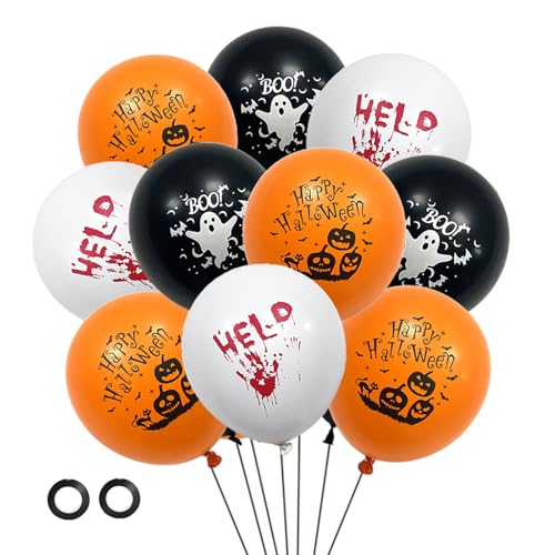 Décoration Party Halloween, 24 pièces Ballons Halloween Oran
