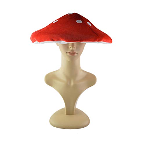 NUOBESTY Chapeau de champignon rouge béret de nouveauté drôl