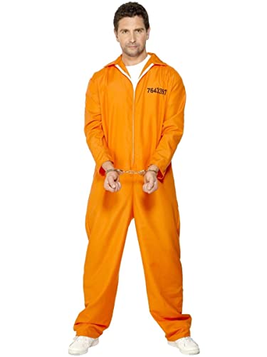 Smiffys Costume prisonnier en fuite, orange, avec bleu de tr