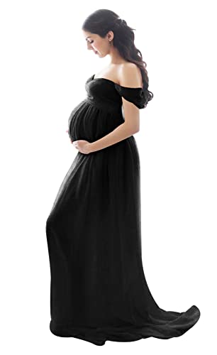 FEOYA Robes Enceintes Maternité Photographie Robe Sexy Longu