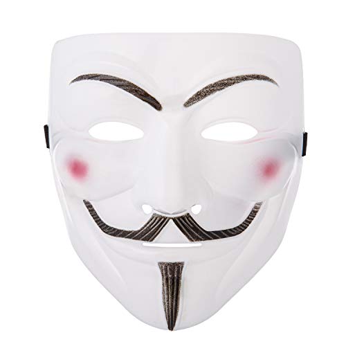 Ultra Blanc Adultes Guy Fawkes Masque Pirate Anonymous Dégui