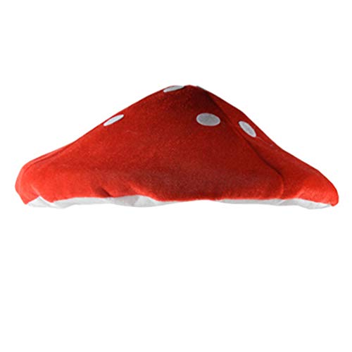 TOYANDONA Chapeau champignon rouge et blanc en peluche tache