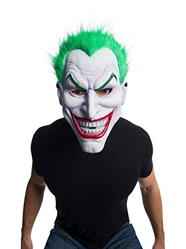 Rubies - DC officiel -Masque adulte Joker en PVC + Cheveux,M