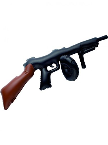HENBRANDT Pistolet Gonflable Noir Tommy Gun 80 cm Machine Gu