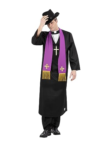 Smiffys 81020 Exorciste Costume de prêtre Père Merrin pour h