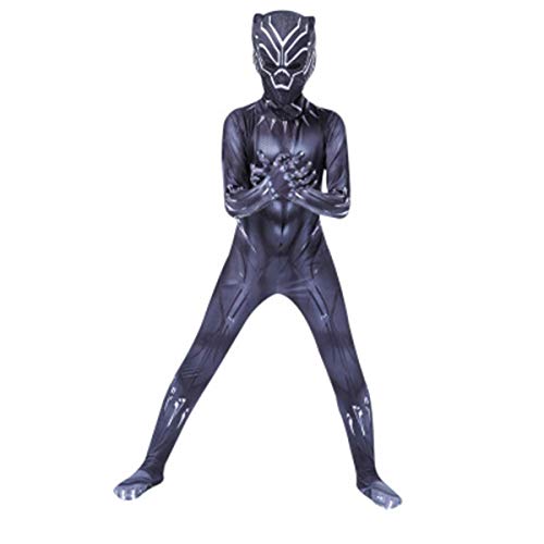 Leezeshaw Costume de super-héros Panthère noire, unisexe, po