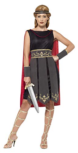 Smiffys Costume guerrier romain, Noir, avec robe et cape att