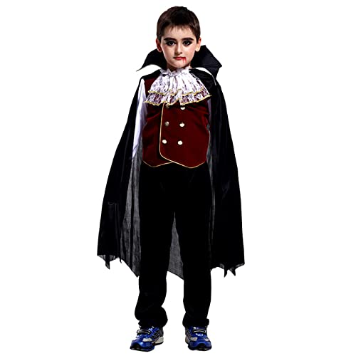 Hallojojo Déguisement Vampire Garçon Halloween Cosplay Costu