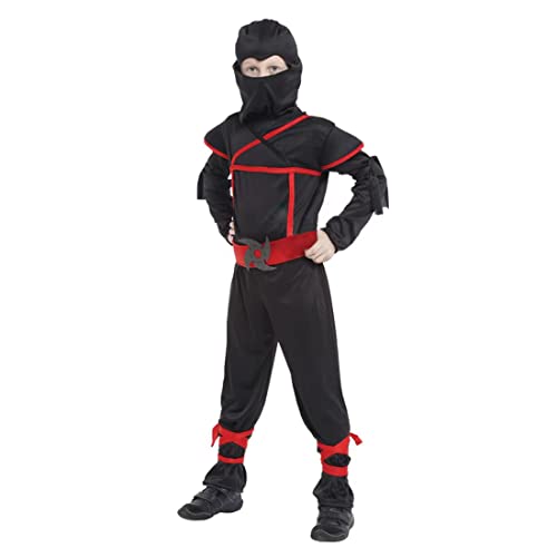 SELORE Costume Ninja Halloween Enfant 4-6 Ans Robe Déguiseme