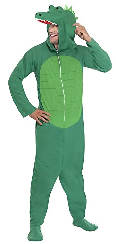 Smiffys Costume crocodile, tout en un avec capuche - Taille 