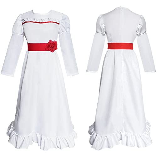 Tlarsun Costume Annabelle pour adulte - Robe blanche dhorreu