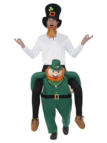 Piggyback Paddys Leprechaun Costume, Green, One Piece Suit w