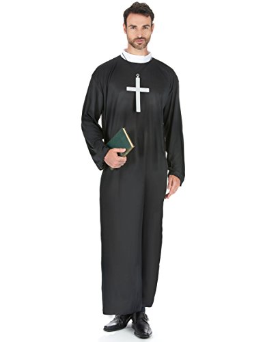 DEGUISE TOI Déguisement prêtre Homme - Noir - XL
