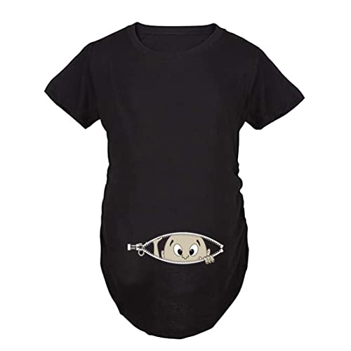 T-shirt de maternité à manches courtes amusant pour femme en