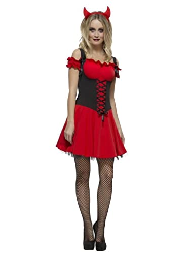 Smiffys Costume Fever de démone, noir et rouge, avec robe, J
