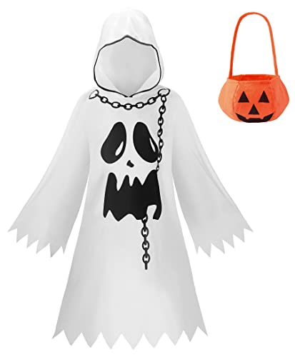 ReliBeauty Déguisement Fantôme Enfant Costume Halloween Garç