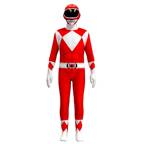 Tlarsun Costume de Ranger rouge Power Ranger pour garçons et
