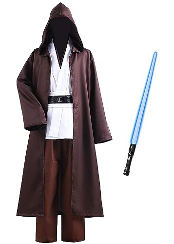 Costume de Jedi pour homme avec Lightsaber Obi Wan Kenobi Tu