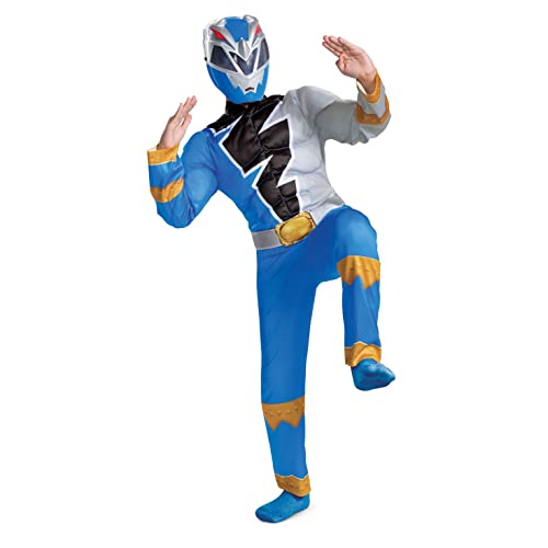 Costume Power Ranger bleu pour enfants, costume officiel Pow