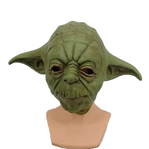 Hworks Masque Yoda en latex - Accessoire de déguisement pour