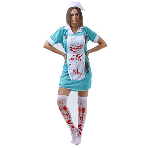 CEHNCEH Costume dHalloween pour femme - Costume dinfirmière 
