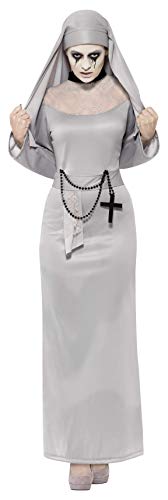 Smiffys Costume de nonne gothique, Gris, avec robeet tiare,g