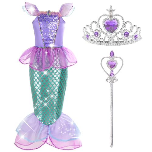Sirene Princesse Costume, 110 cm Déguisement Sirène Costume 