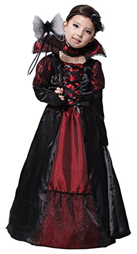 Kiniris Déguisement Vampire Fille Costume Halloween Enfant F