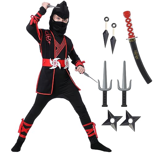 Antbutler Déguisement Ninja Enfant Costume Ninja Garcon Ense