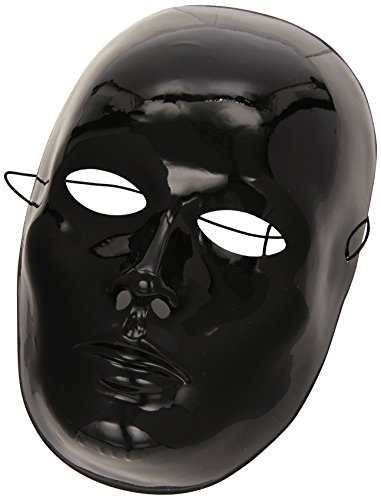 Masque neutre visage noir adulte - Taille Unique