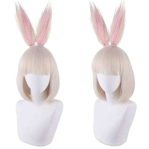 Anime Beastars perruque Haru Beige cheveux courts Cosplay or