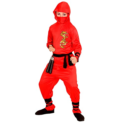 Widmann - Costume enfant Red Dragon Ninja, Guerrier, Samoura