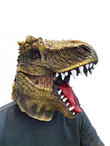 PartyHop Masque de dinosaure en latex avec tête de T-rex pou