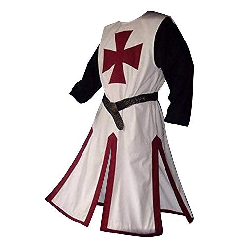 Feynman Costume de chevalier médiéval - Tunique viking - Tem