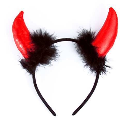 Oblique-Unique® Serre-tête avec cornes de diable et oreilles