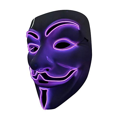 SOUTHSKY Lumière Masques LED Masque V Vendetta Masque EL Fil