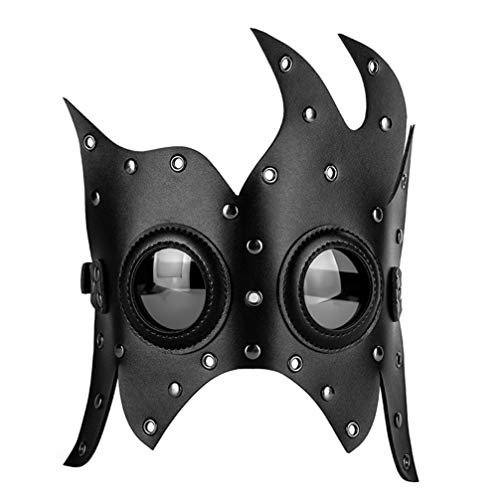 NUOBESTY Steampunk Face Cover Half-Face Cosplay Cuir Fantôme