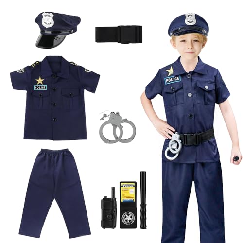 LUFEIS Deguisement Policier Enfant, Policier Costume Accesso