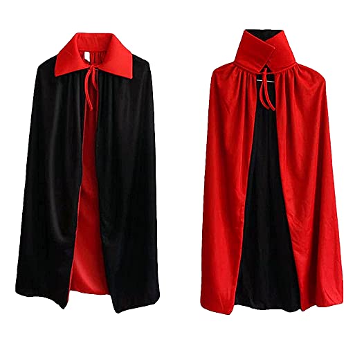 Ecloud Shop® Robe réversible rouge noire Goth Devil Pirate V