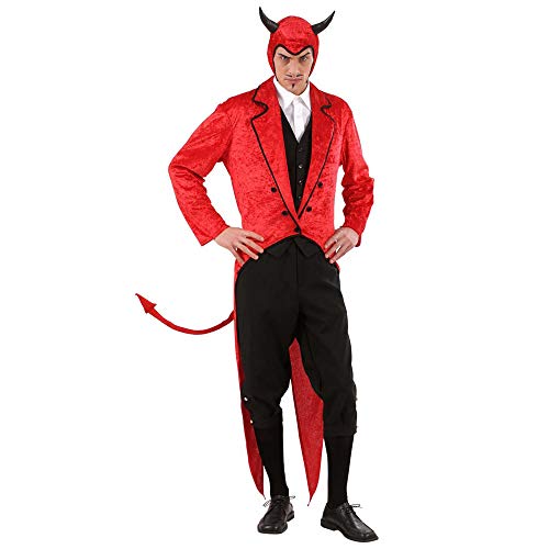 Widmann- Costume de Glossy Diable Homme, 11001793, Rouge et 