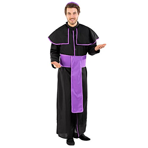 dressforfun Déguisement de prêtre une longue robe pour homme