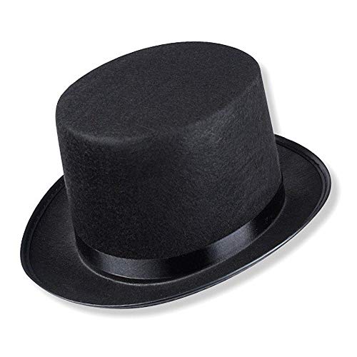 Schramm® Chapeau Haut de Forme avec Ruban de Satin Noir pour