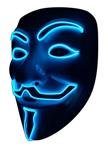 SOUTHSKY Lumière Masques LED Masque V Vendetta Masque EL Fil
