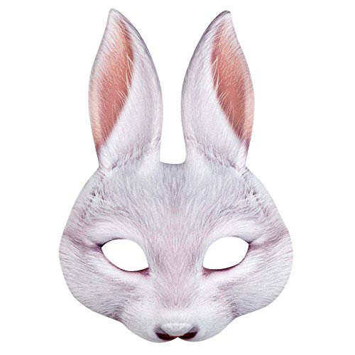 Boland 56734 – Demi-masque de lapin avec élastique en caoutc