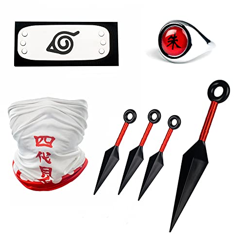 Yoeaiwoas 7 pièces Ninja Anime Cosplay Accessoires Kakashi B