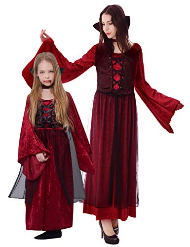 IKALI Déguisement Vampire Fille, Traditionnel Princesse Cost