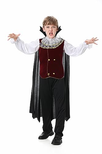 Willheoy Déguisement Vampire Garçon Costume Halloween Vampir