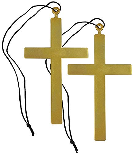 com-four® 2 Colliers avec Grandes Croix de prêtre pour se dé
